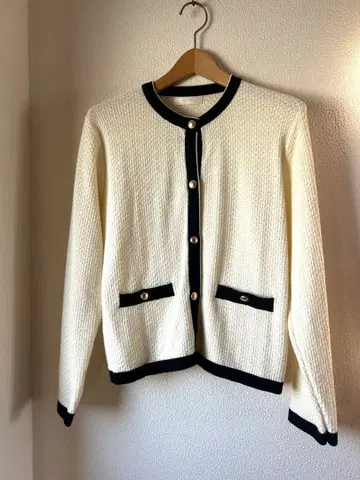 새상품급 온워드 카시야마 바이컬러 니트 가디건