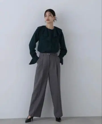 N. Natural Beauty Basic 라메 드레이프 컬러 블라우스