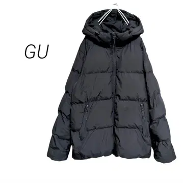 [지유] 히트패디드 블루종 발수 경량 충전솜 퀼팅 블랙