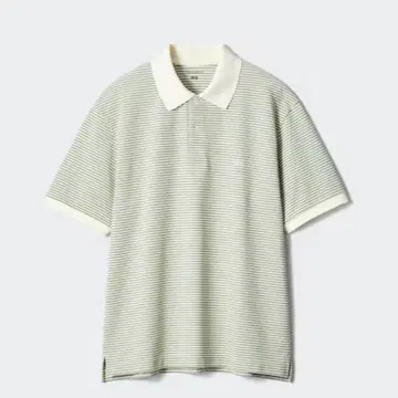 UNIQLO JWANDERSON 스트라이프 피케 셔츠 S 그린 보더