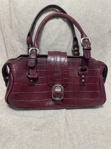GUESS 버건디 크로커다일 핸드백 Y2k