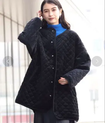 UNIVERSAL OVERALL x Ray BEAMS 벨로아 퀼팅 코트