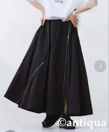antiqua 플레어 롱 스커트 블랙 택 포함 새상품
