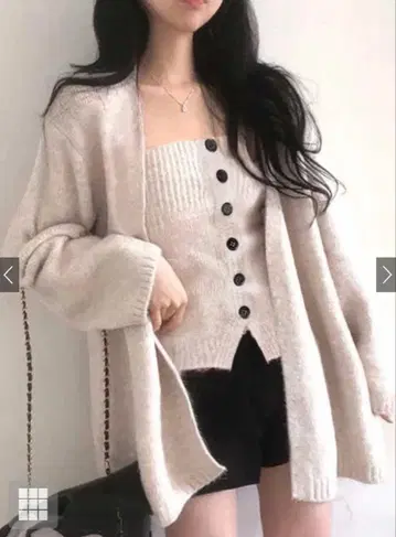 GRL 가디건 x 베어탑 니트 앙상블[lt141]