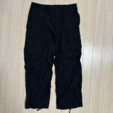 BEAMS 블랙 카고 팬츠 복수 포켓