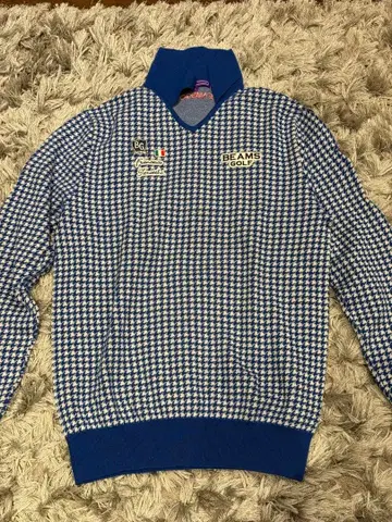 빔즈 골프 리브 니트 풀오버 와펜 자수 빅 사이즈 울