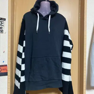 보더 스웨터 후드티 리메이크 빅 사이즈