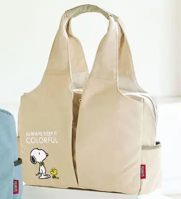 PEANUTS 스누피 다기능 토트백 베이지