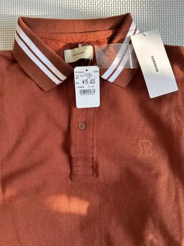 토와로니에 브라운 스트라이프 컬러 피케 셔츠 L 사이즈 새상품 긴팔