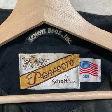 Schott 샷 라이더스 코튼 바이크 택 38 구제 의류 블랙