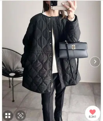 엠마 테일러 블랙 퀼팅 자켓