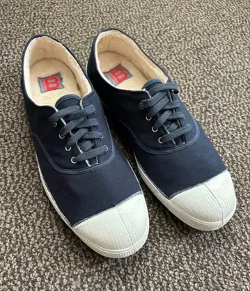 [1일만 사용] 벤시몽 일본 한정판 스니커즈 네이비 캔버스 보아 소재