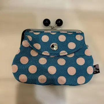 물방울 패턴 가마구치 지갑 일본제