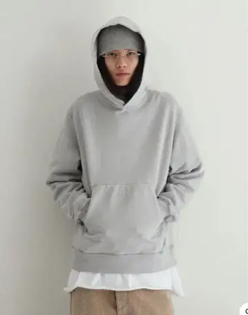 KAIKO Faded heavyweight sweat parka Grey