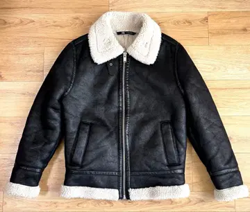 ZARA 페이크 무스탕 자켓 보아 B-3 타입 블랙