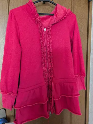 앤드러브 QVC 후드티 하트 핑크 귀여운 프릴