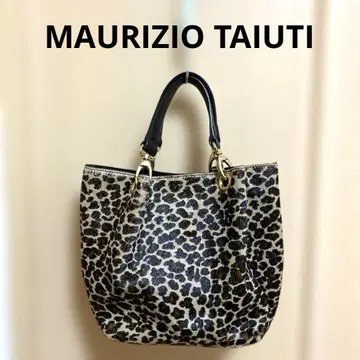 MAURIZIO TAIUTI 레오파드 백 송치 핸드백 표범 무늬