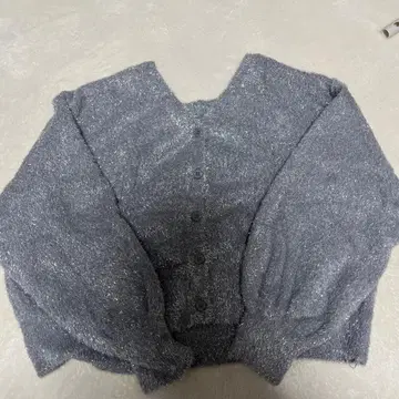 그레이 라메 믹스 가디건 tomber