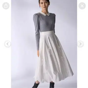 셀포드 리본 디테일 벌룬 스커트