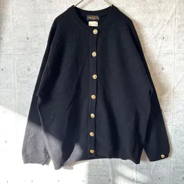 컬렉션 와곤 리 100% 캐시미어 가디건 골드 버튼