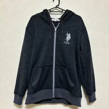 U.S. POLO ASSN. 다크 그레이 후드티 L