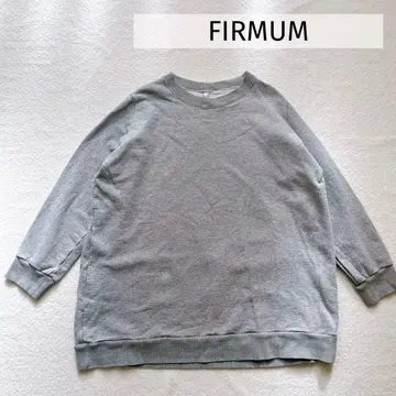 FIRMUM  그레이 크루넥 맨투맨