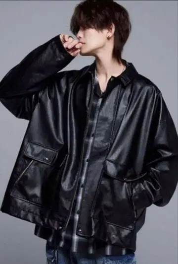 ADRER 가죽 자켓 블랙 S