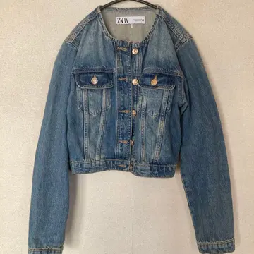 자라 zara 노카라 데님 자켓 g 자켓
