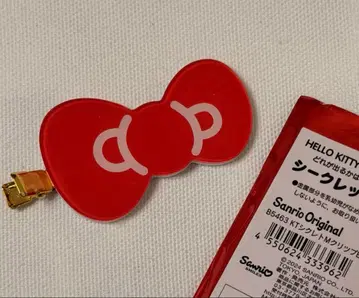 키티전 시크릿 앞머리 클립 빨간 리본