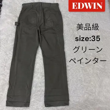 EDWIN 페인터 팬츠 카고 팬츠 W35 그린 녹색