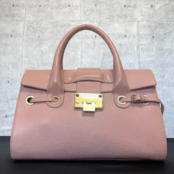 [ 고품질 ] JIMMY CHOO ROSALIE 핑크 베이지 가죽 핸드백