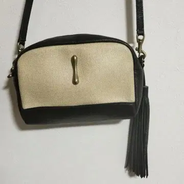 potior 베이지와 블랙 숄더백