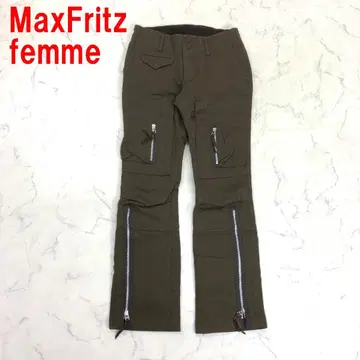 A7302 맥스프리츠 카고 팬츠 플레어 면 충전솜 브라운 38