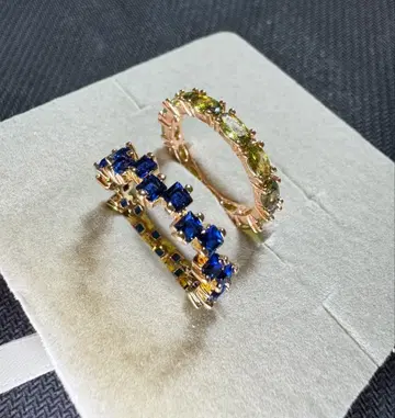 크리스탈 반지 세트 큐빅 지르코니아