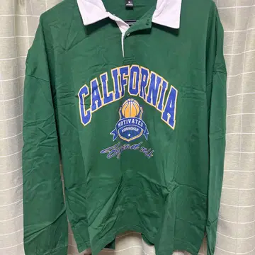 캘리포니아 프린트 긴팔 피케 셔츠 발송 전 1회 세탁합니다