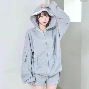 로제 뮤즈 새틴 리본 포인트 카고 집 세트