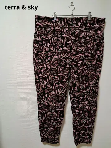 terra & sky 꽃무늬 팬츠 빅 사이즈