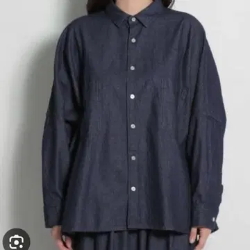 niko and - 드롭 빅 데님 셔츠 데님 자켓