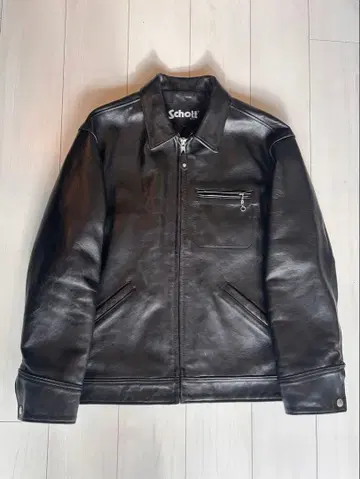 Schott 가죽 트래커 자켓 블랙 L 사이즈