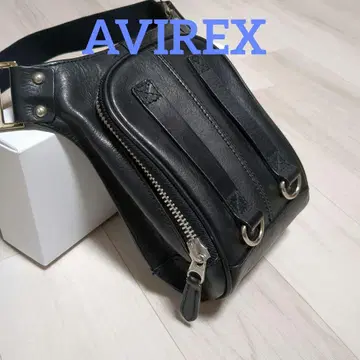 AVIREX 아비렉스 가죽 힙 바디백