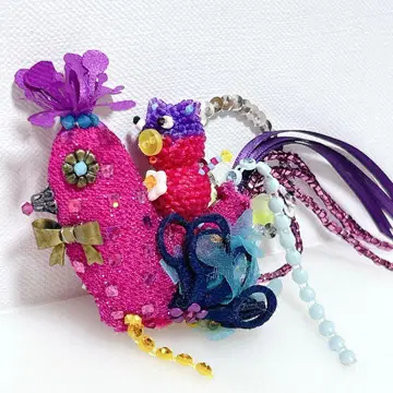 올레볼레 브라 알베로베로 브로치 핀 배지 돼지 닭 비즈