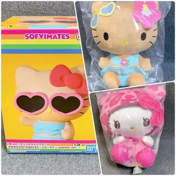 새상품 3세트 헬로키티 일광화상 갸루 피규어 봉제 인형