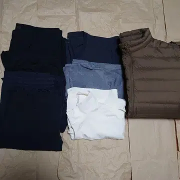 남성용 의류 상하의 묶음 판매 유니클로 7개 GU 1개 총 8벌