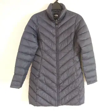 THE NORTH FACE 여성용 다운 하프 코트 네이비
