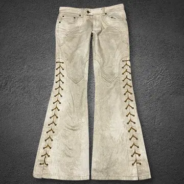 Tornado Mart faux suede lace up flare PT