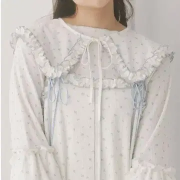 merry jenny flower waffle 상의 탈부착 카라 세트