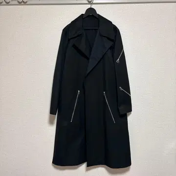 [택 포함 새상품] Lunatic 블랙 트렌치코트 지퍼