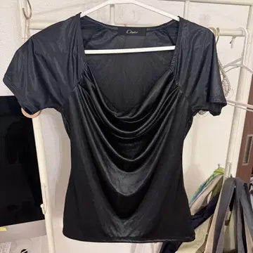 satin cowl neck top