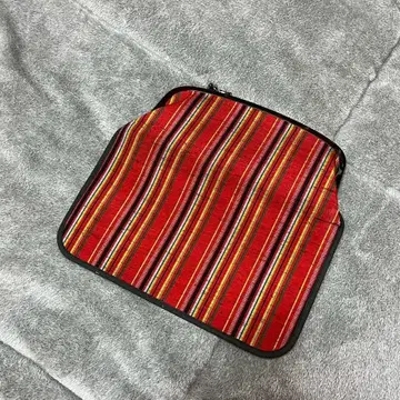 가마구치 파우치 스트라이프 화