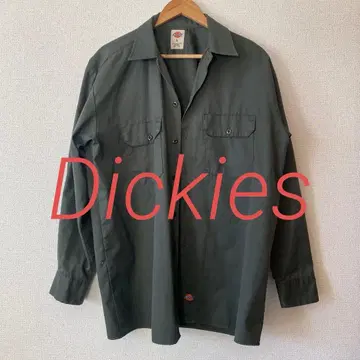 디키즈 Dickies T/C 트윌 워크 셔츠 남성용 L 카키